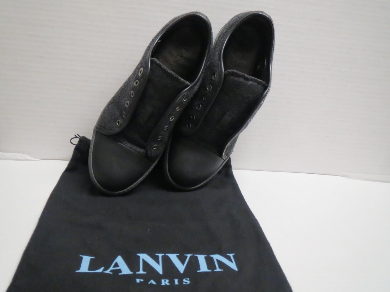 Lanvin Felted Wool Sneakers