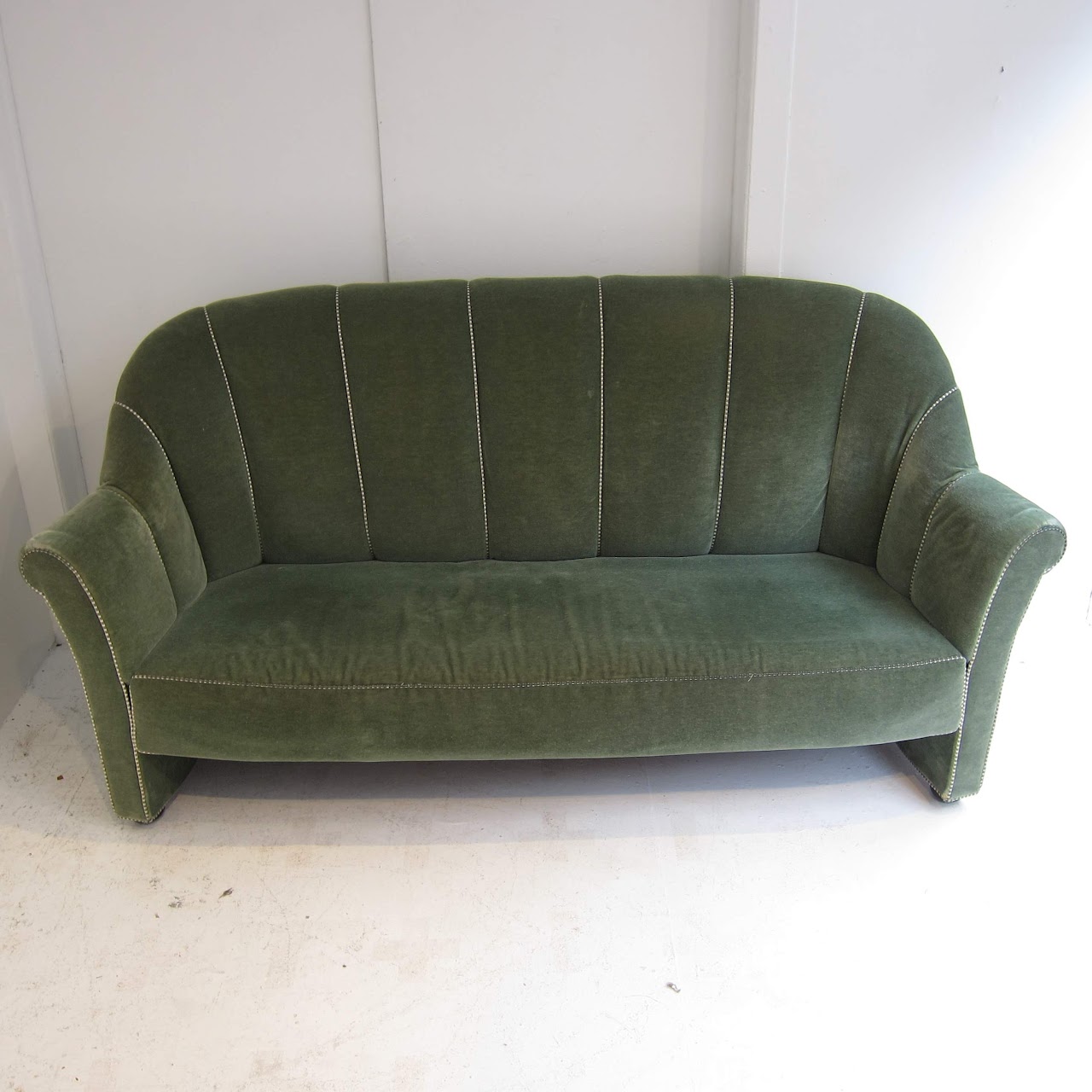 Custom Mohair Shellback Sofa