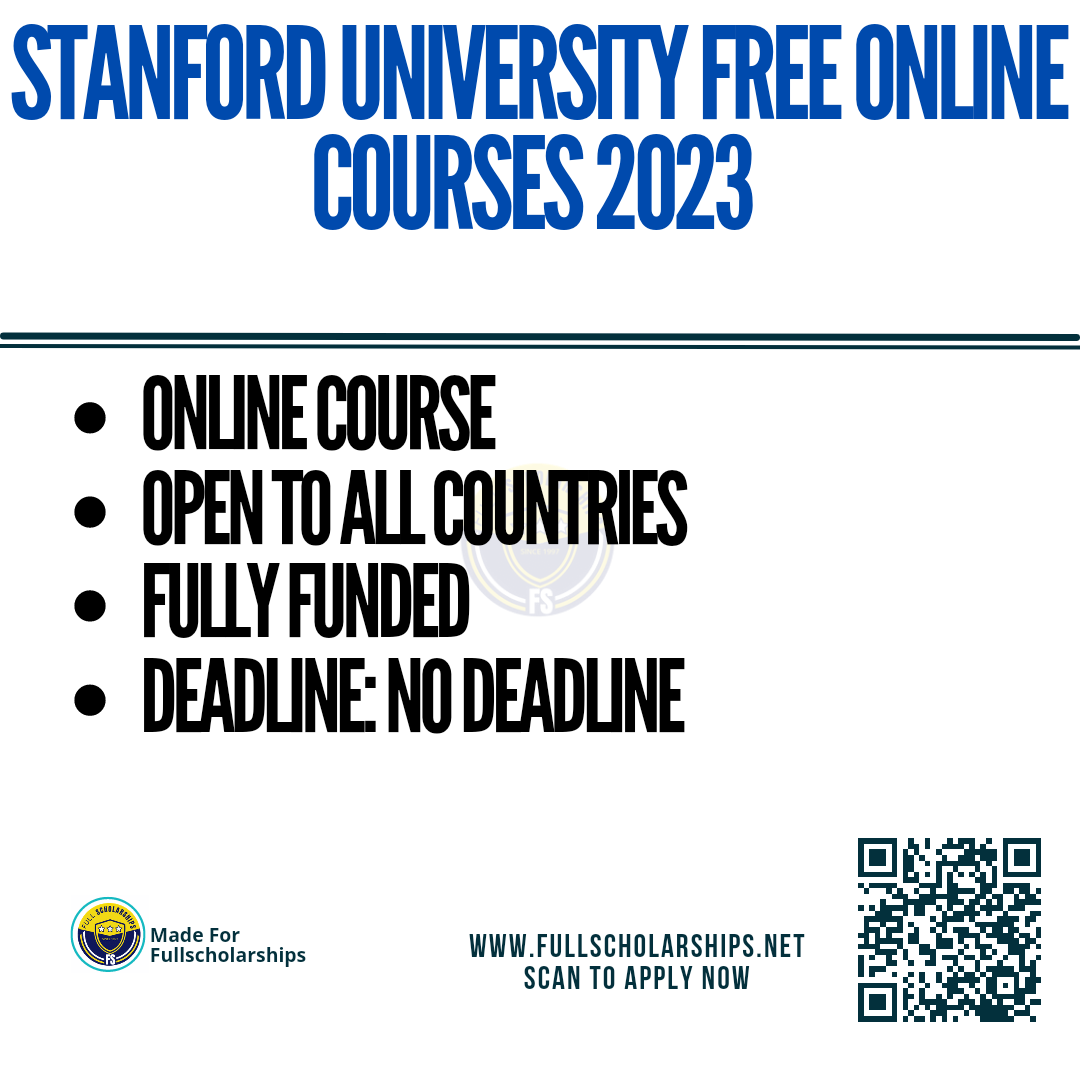  Stanford University USA Online - Stanford University Free Online Courses 2023-2024