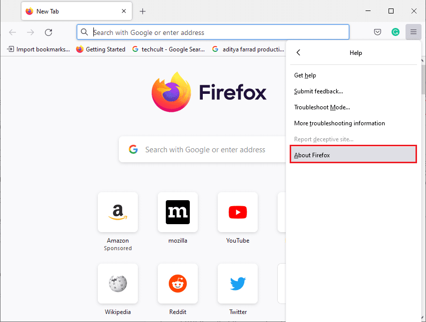 เกี่ยวกับตัวเลือก Firefox  แก้ไข Firefox SSL_ERROR_NO_CYPHER_OVERLAP ใน Windows 10