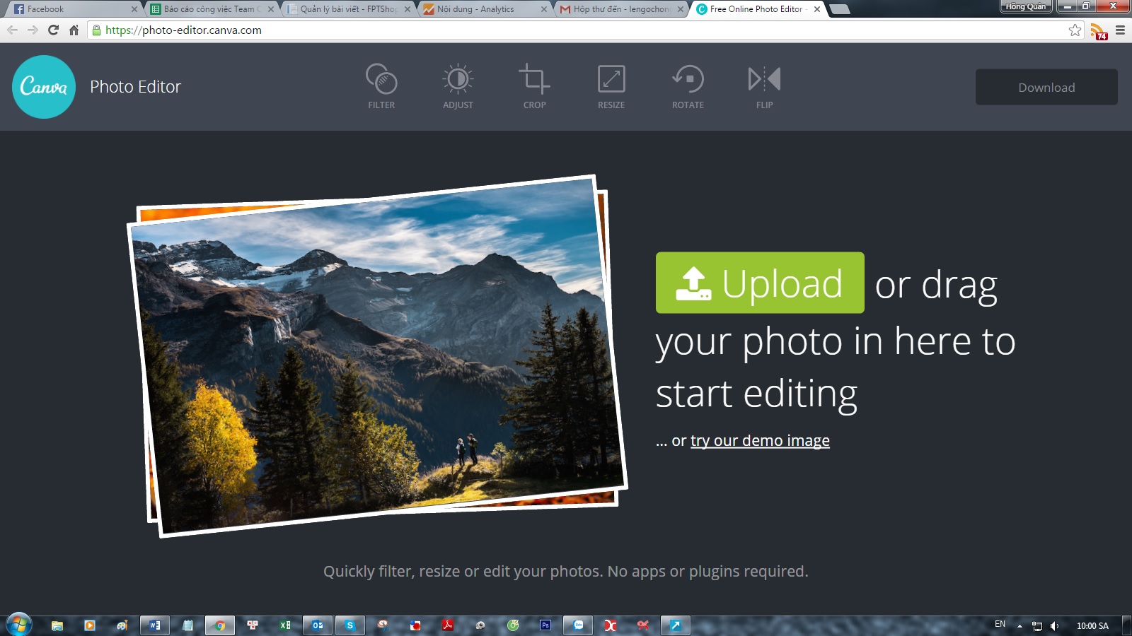 Canva Photo Editor