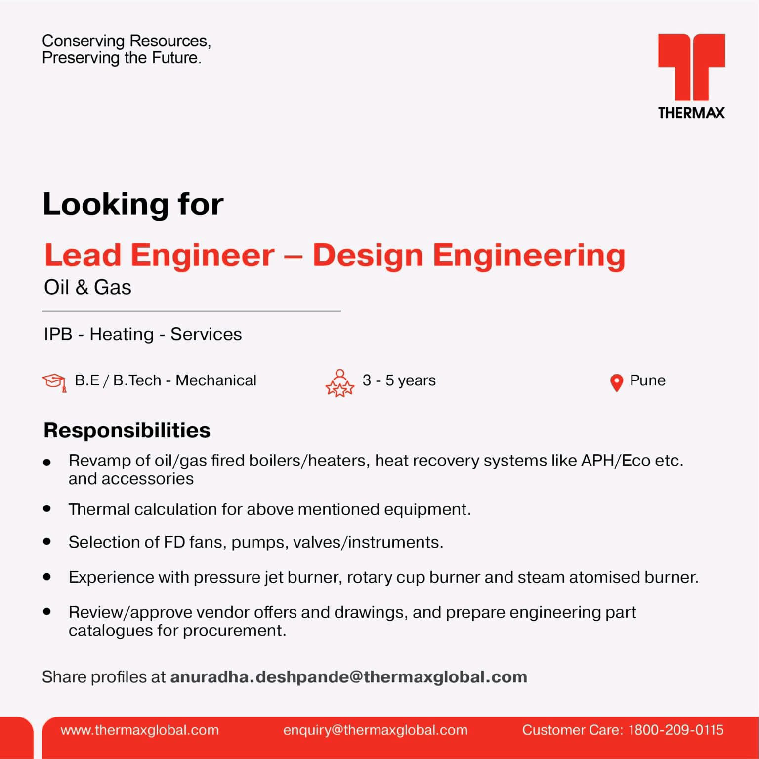 Job Available's for Thermax Job Vacancy for BE/ B Tech Mechanical Engineering