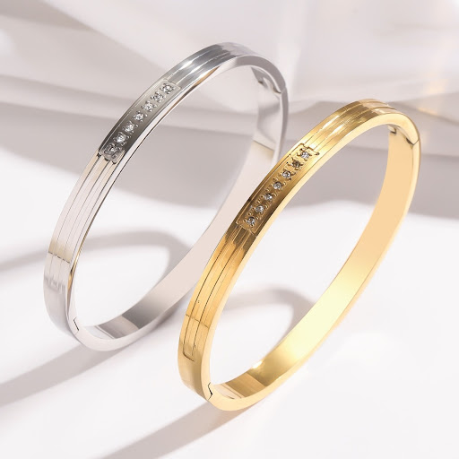 Title 1, Titanium Steel Bracelet INS Womens Fashion All...