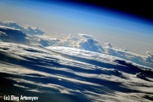 Nubes desde la Estación Espacial Internacional