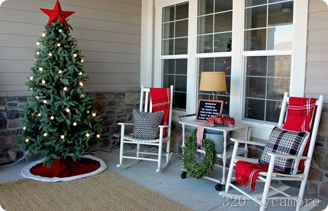 christmas front porch