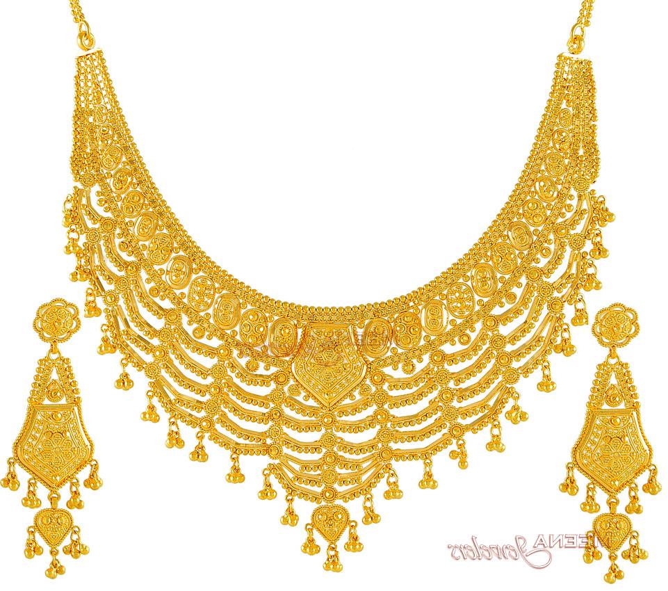 Gold Filigree Necklace Set