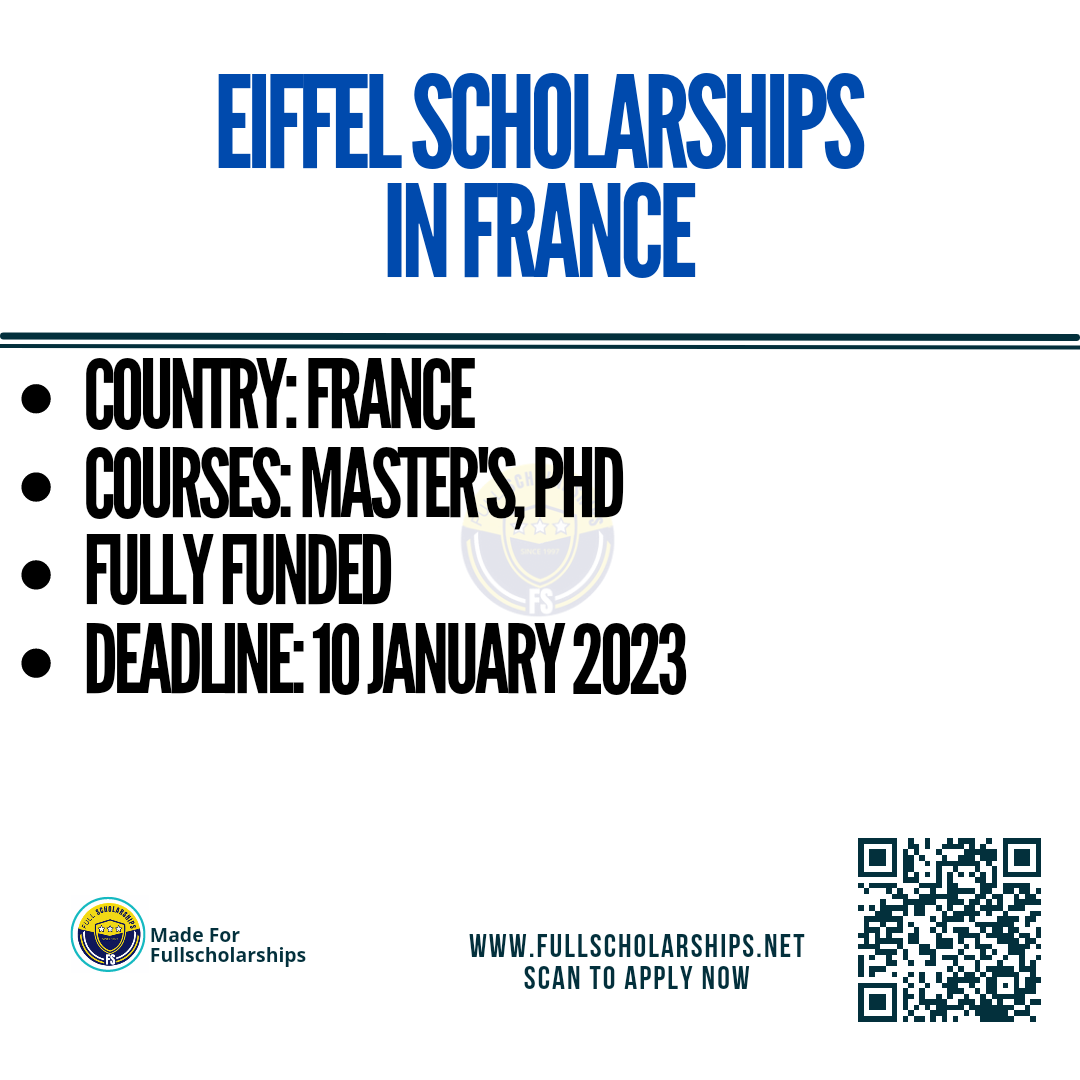 Study in France - Eiffel Scholarships in France for International Students2023-24