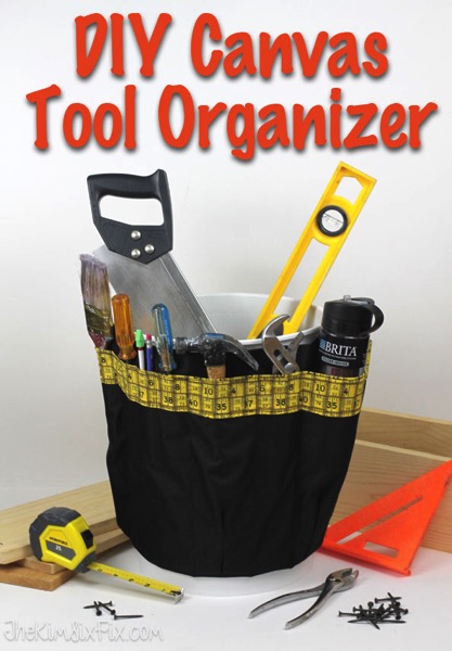 DIY canvas tool organizer