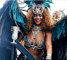 RIHANNA CHESTY PEEKS ON VACATION IN THE CARIBBEAN