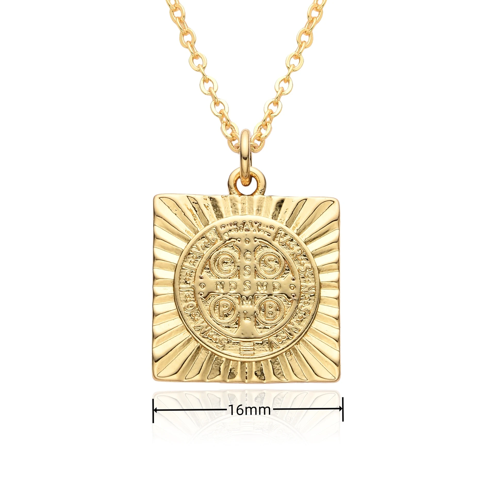 Title 25, Colar feminino com pingente de cobre microzircô...