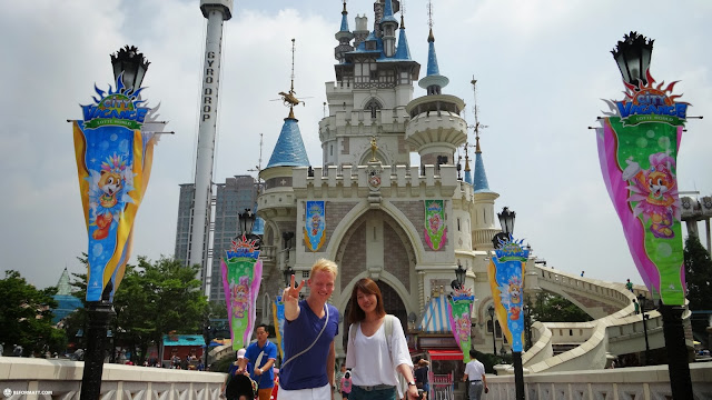 the Lotte World castle in Seoul, South Korea 