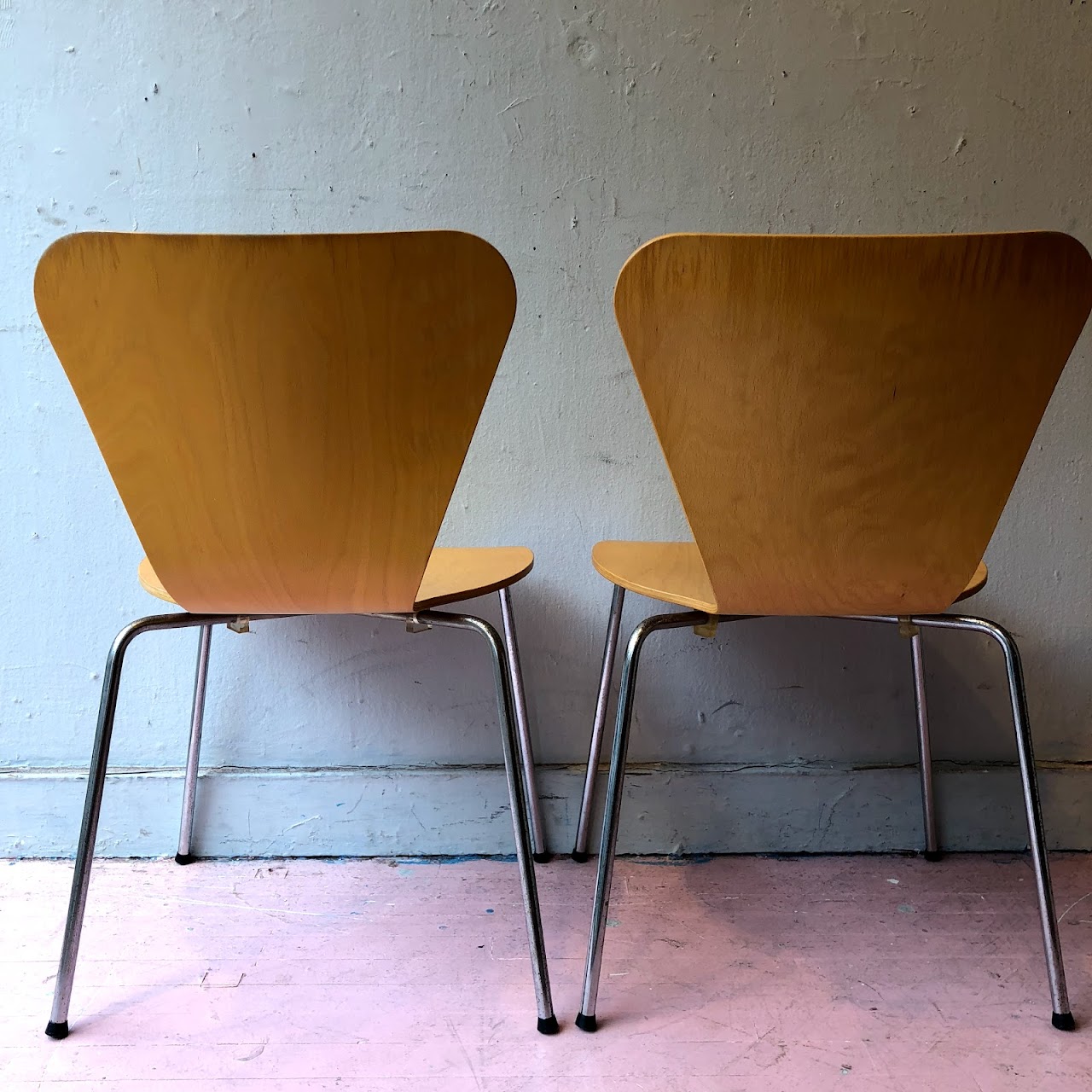 Fritz Hansen-Style Chair Pair