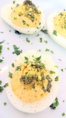 Pesto Deviled Eggs