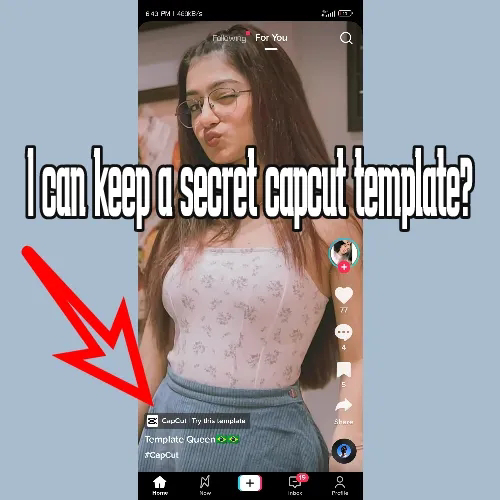 poster I can keep a secret CapCut template? How to hide template link in TikTok