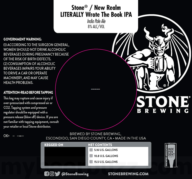 Stone & New Realm Collaborate On LITERALLY Wrote The Book IPA