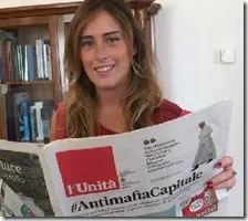 Maria Elena Boschi legge L'Unità