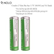 Combo 2 Viên Pin Sạc Li - On Rechargeable 3.7V Hhtc Loại Vỏ Xanh Chuẩn Model 18650 Dung Lượng 2200Mah Loại Tốt