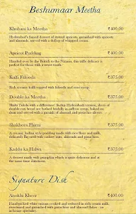 Jewel of Nizam - The Golkonda Hotel menu 7