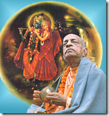 [Prabhupada worshiping Radha-Krishna]