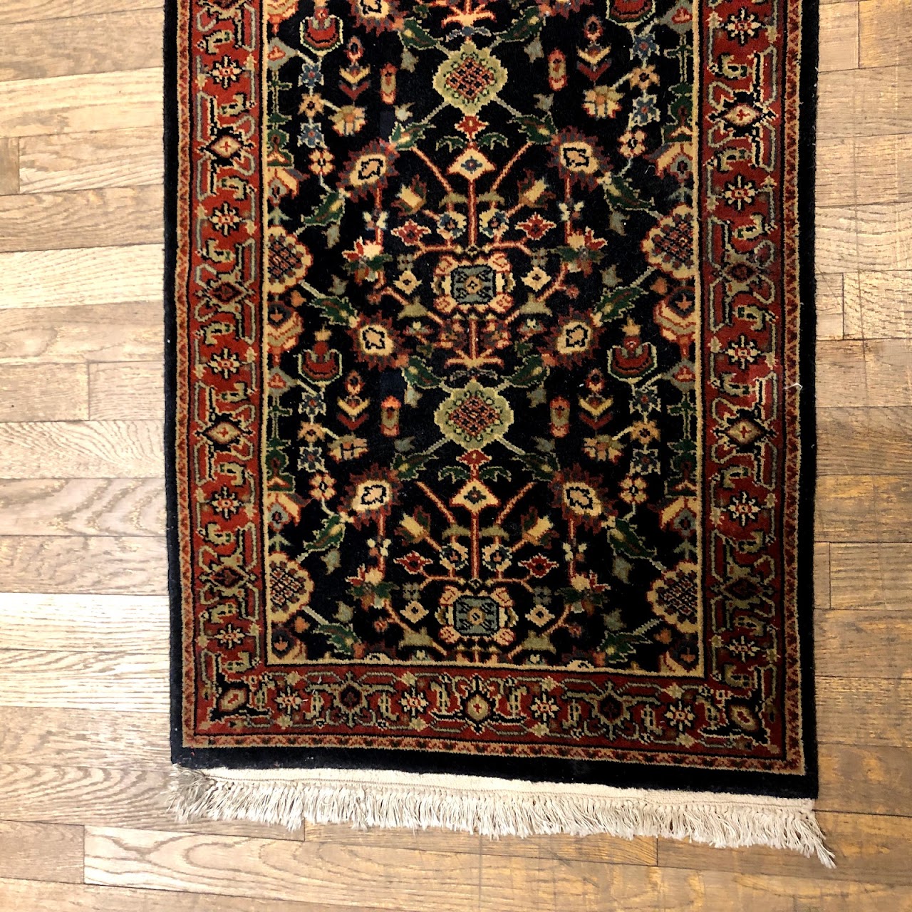 Small Blue Field Tribal Rug