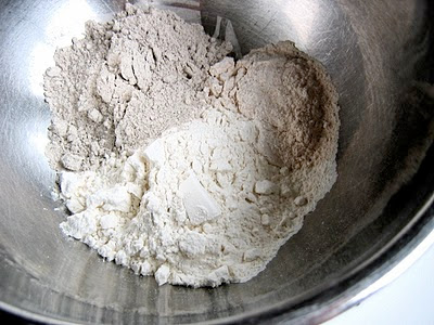 dry ingredients in a bowl 