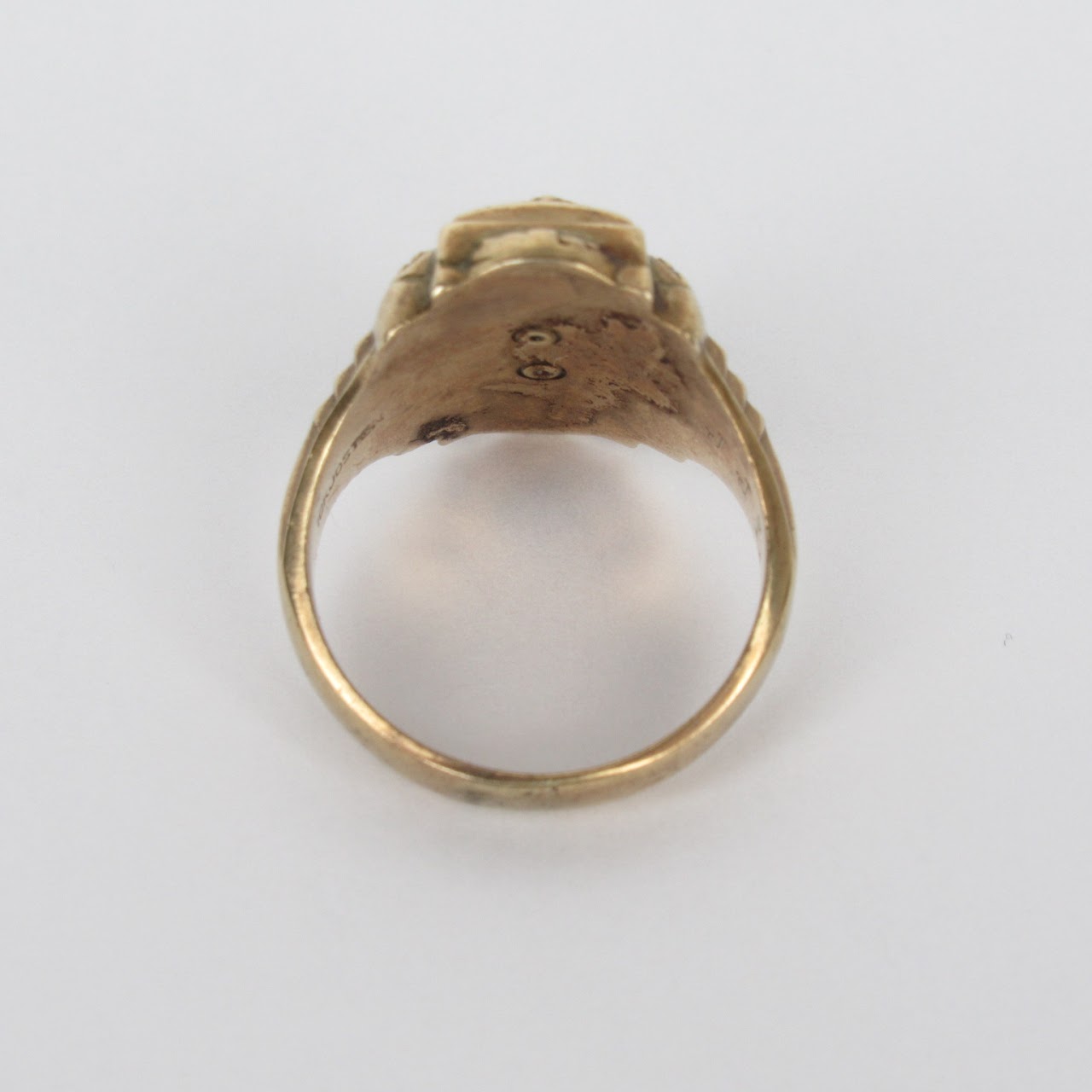 10K Gold Josten Art Deco 1947 High School Ring