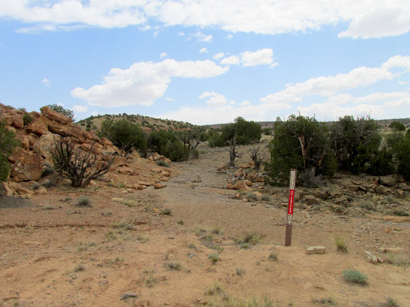 Closed road leading to an old mining area