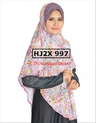 TUDUNG LABUH BERDAGU BERCORAK 2XL