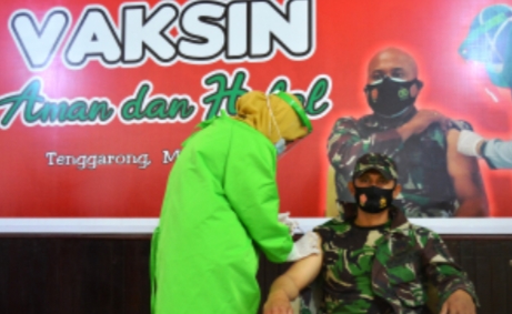 Kodim Tenggarong Laksanakan Serbuan Vaksinasi Covid-19