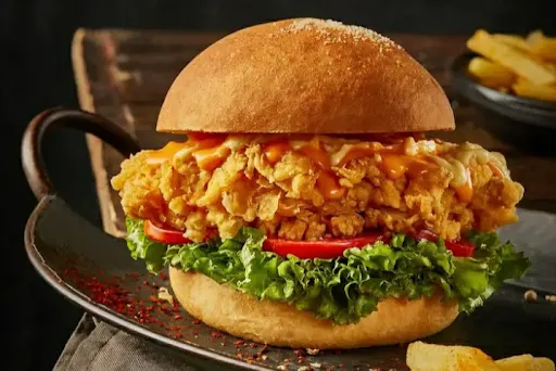 Spicy Harissa Chicken Fillet Cheese Burger