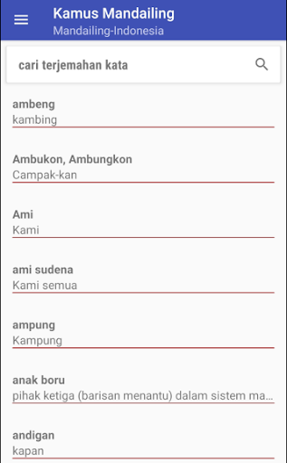 Kamus Bahasa Mandailing