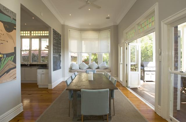 Window seat in bay window at 16 Bradleys Head Road Mosman