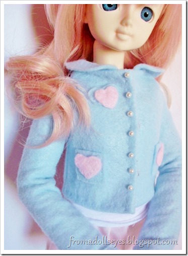 Cute little coats for ball jointed dolls made from craft felt.