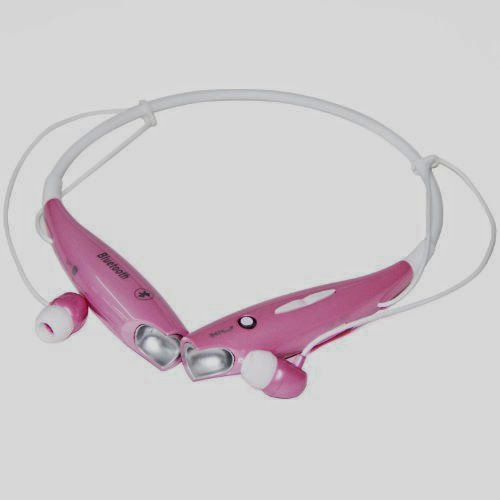  Pink Pearl HV-800 Wireless Bluetooth Music Stereo Universal Headset Headphone Vibration Neckband Style for iPhone iPad Samsung