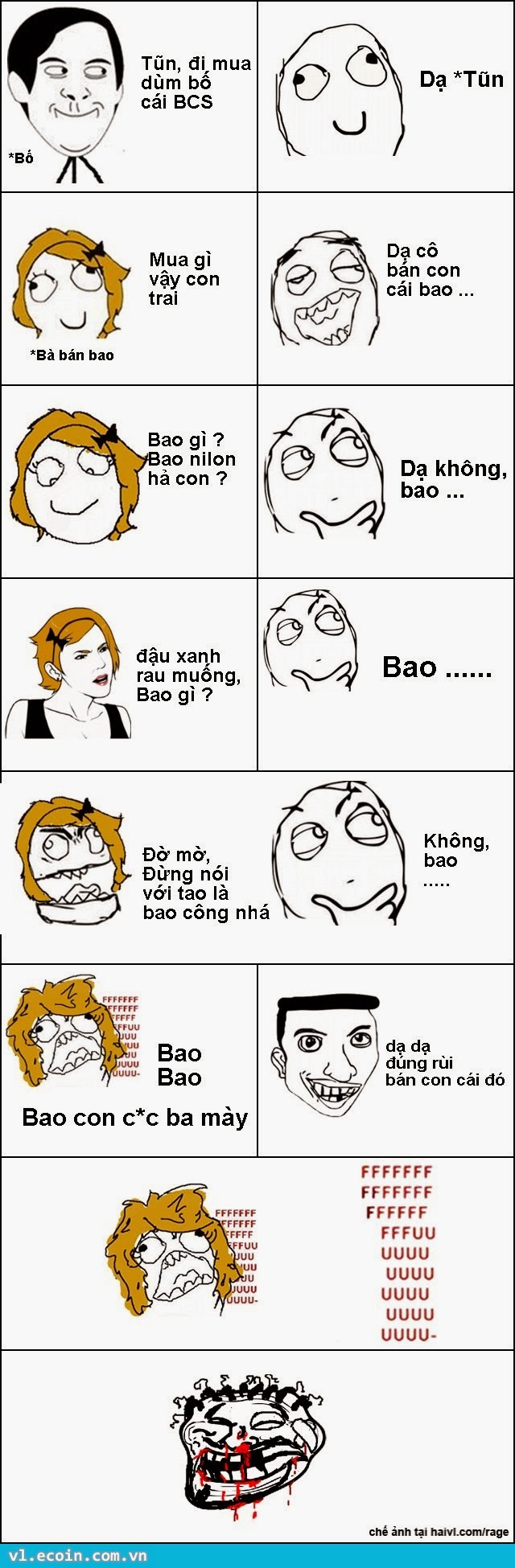 Lần đầu bố nhờ đi mua bao =))