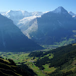 First Mountain view of the Eiger in Grindelwald, Switzerland 