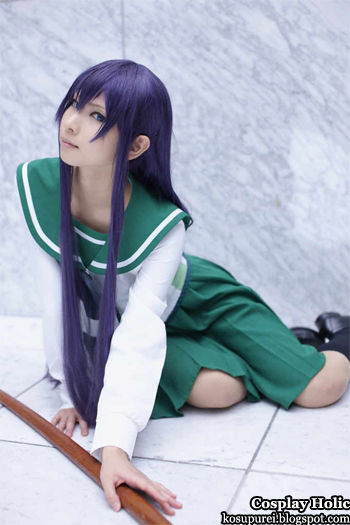 high school of the dead cosplay - busujima saeko by kanda midori