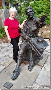 Daniel Boone sculpture in St. Charles, Missouri, by Harry Weber.