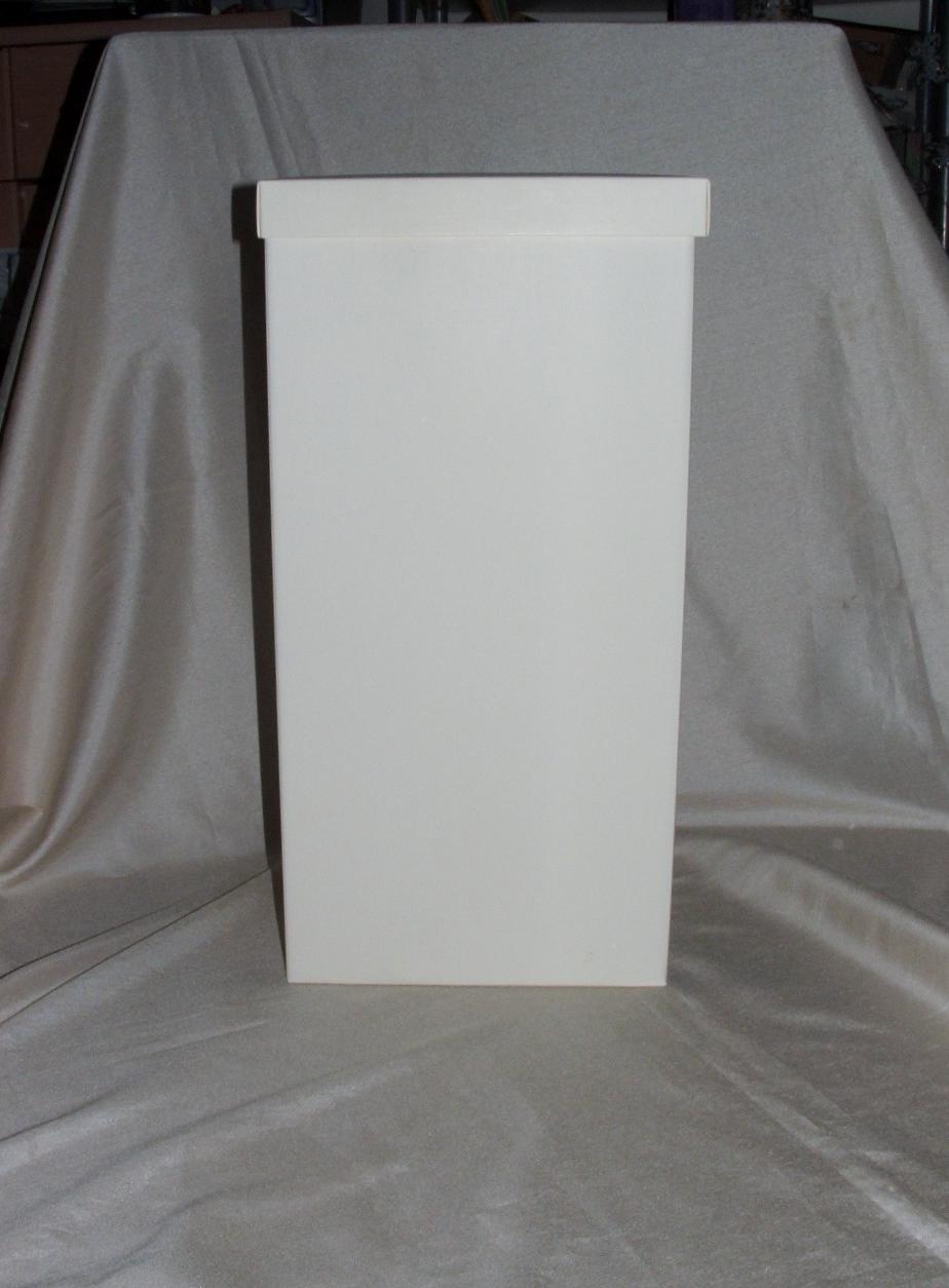 Ivory Silk Tall style Wedding Card Post Box Freepost