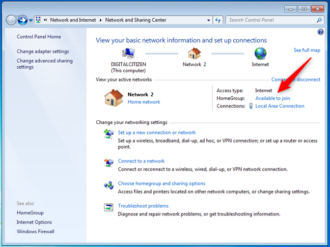 โฮมกรุ๊ป Windows 7 พร้อมให้เข้าร่วม