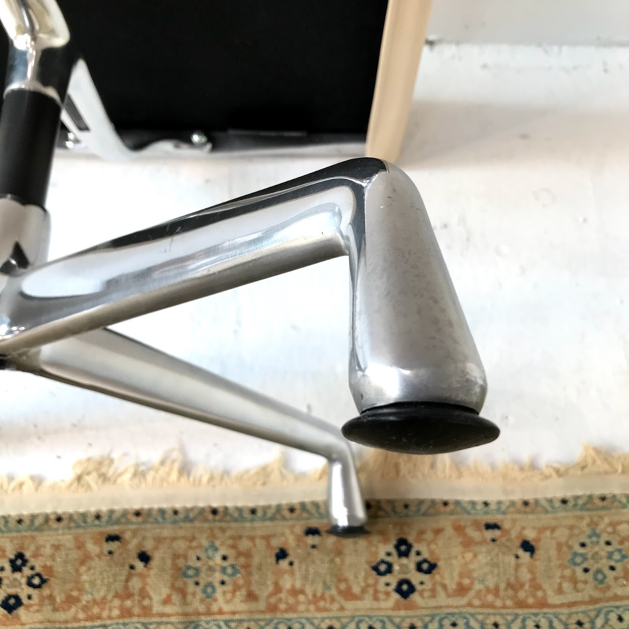 Eames Chrome & Leather Footstool