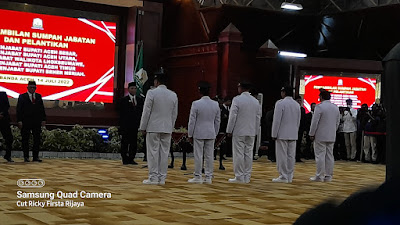 Achmad Marzuki Resmi Lantik 5 Pejabat Kepala Daerah Dilingkungan Pemerintah Aceh