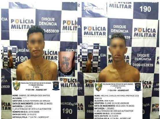 Loja da Vivo é assaltada novamente em Nobres; policia prende bandidos e recupera objetos roubados