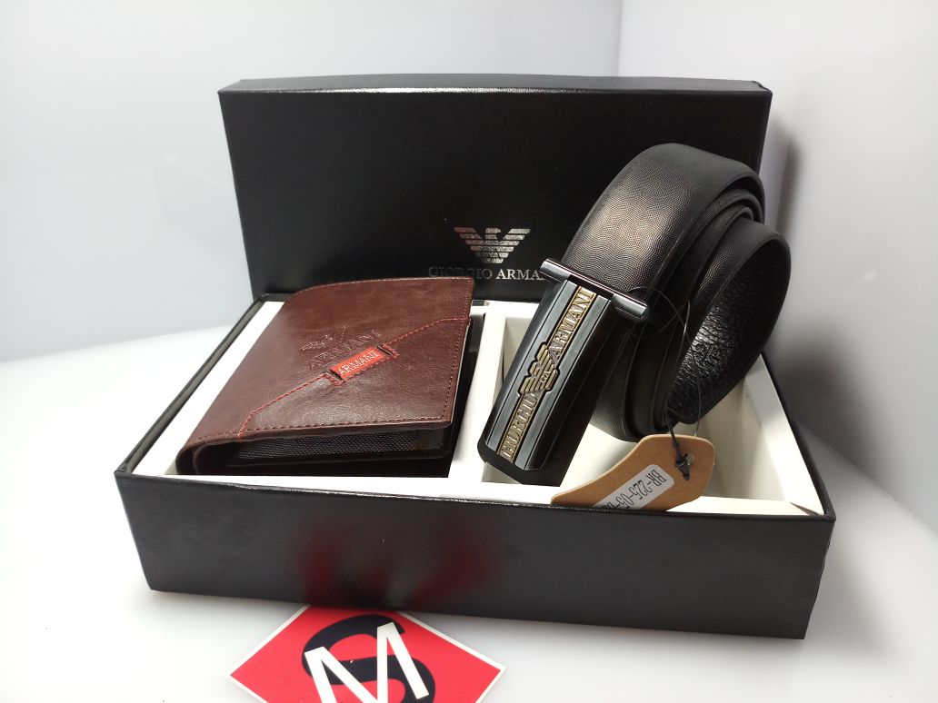 armani belt and wallet set