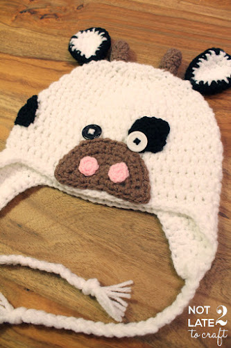 Not 2 late to craft: Barret de vaca de ganxet / Crochet cow hat