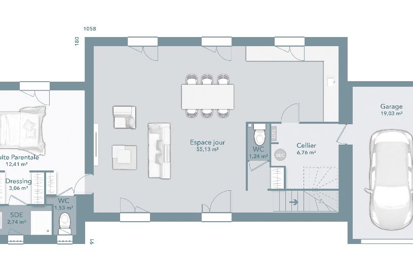  Vente Terrain + Maison - Terrain : 503m² - Maison : 145m² à Saubens (31600) 