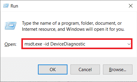 Typ de opdracht en druk op Enter.  Hoe de parameter te repareren is onjuist in Windows 10