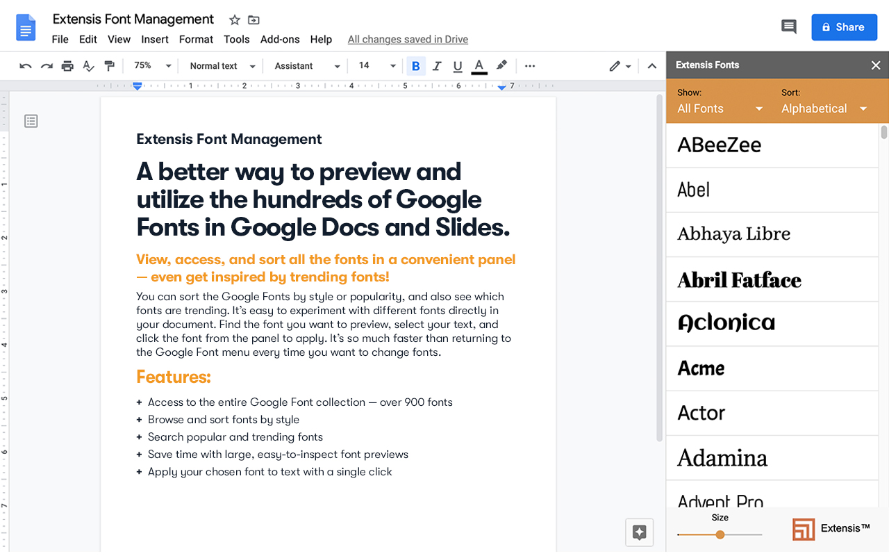 Extensis Fonts - Google Workspace Marketplace