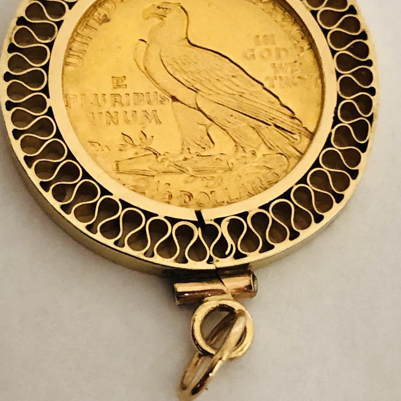 $2.50 Indian Head .99 Gold Coin Pendant