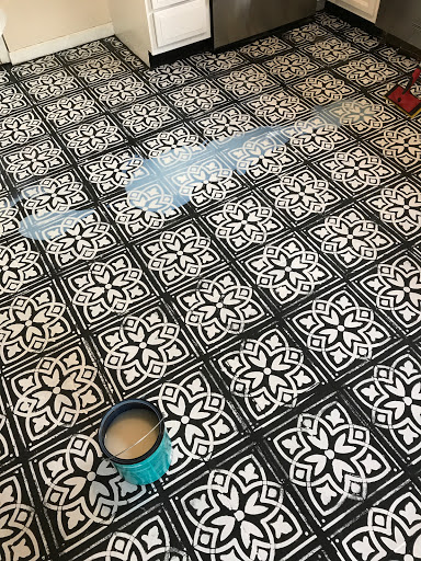 Super Helpful Stenciled Floor Tutorial